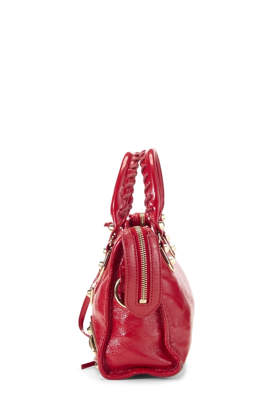 Red Agneau Gold Metallic Edge Classic City Bag Mini, , large image number 2