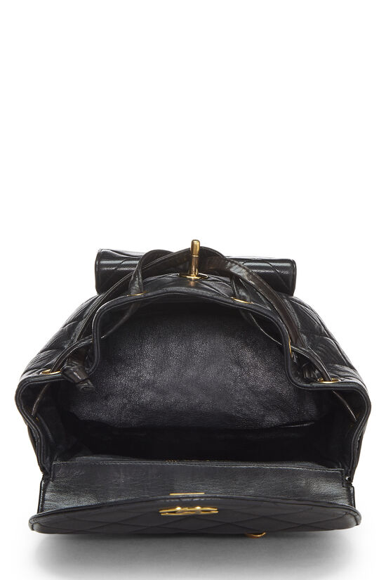 Chanel Black Quilted Lambskin 'CC' Classic Backpack Medium Q6B0NE1IK7103