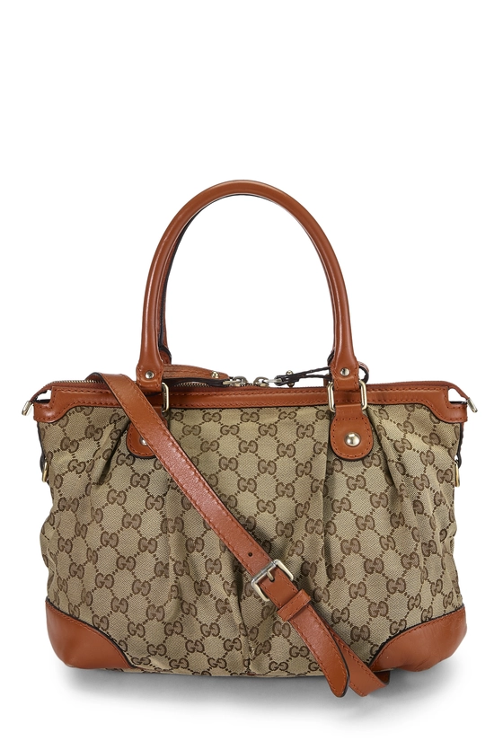 Orange Original GG Canvas Sukey Zip Handbag, , large image number 3