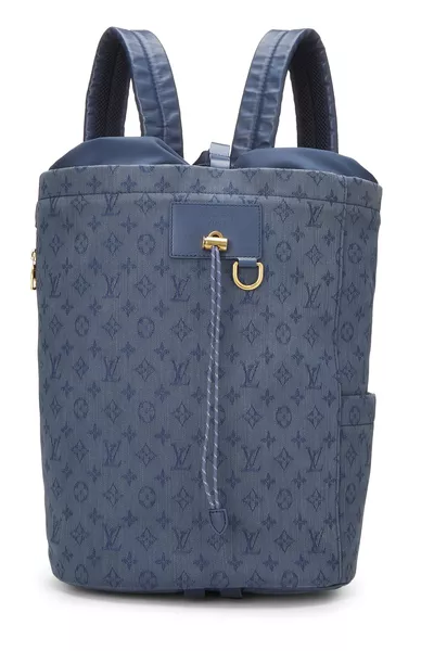 Blue Monogram Denim Chalk Backpack