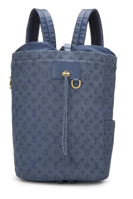 Blue Monogram Denim Chalk Backpack, , large image number 0
