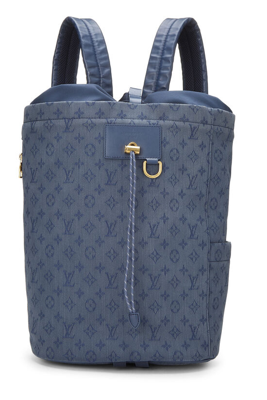 Blue Monogram Denim Chalk Backpack, , large image number 0