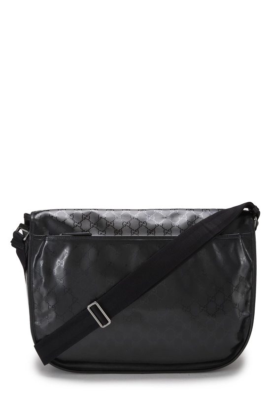 Black GG Imprime Buckle Flap Messenger Large, , large image number 3