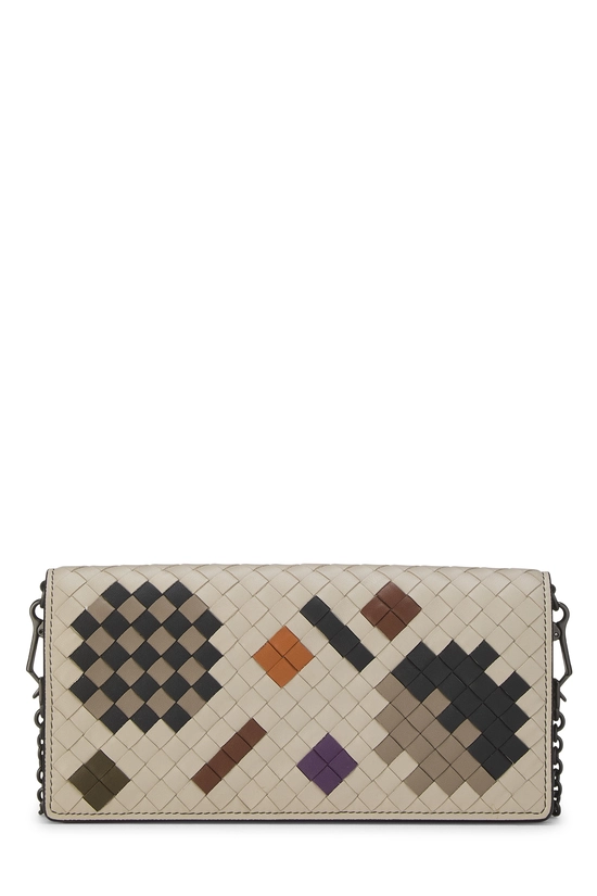 White Intrecciato Wallet On Chain (WOC), , large image number 0