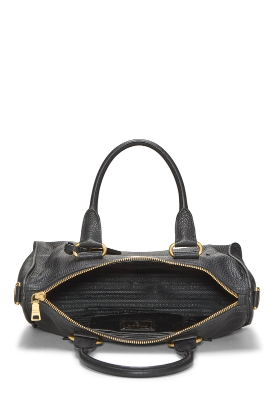 Black Vitello Daino Convertible Zip Handbag Medium, , large image number 5