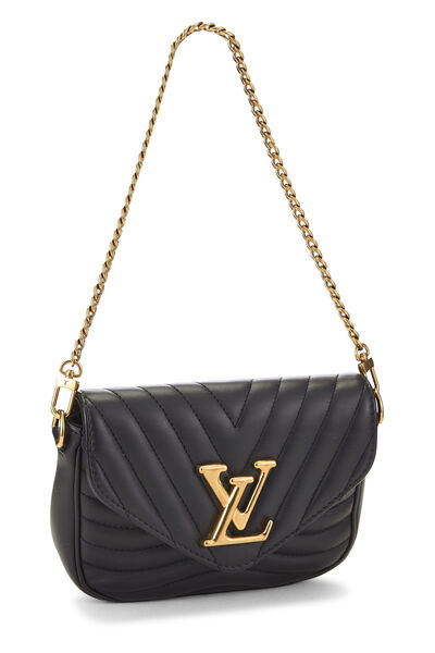 Black Quilted Calfskin New Wave Multi Pochette, , large