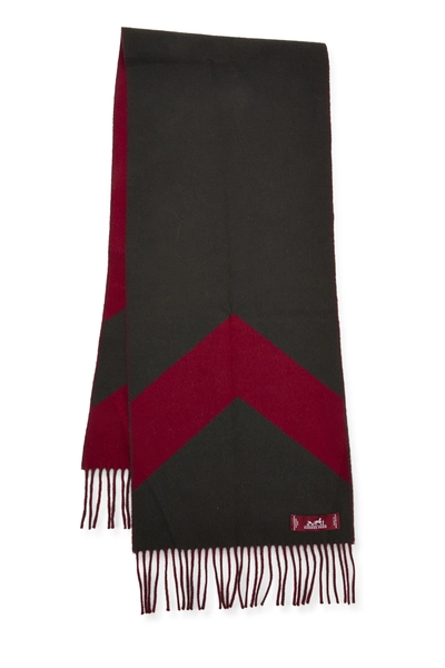 Black & Red Cashmere Bicolor Scarf