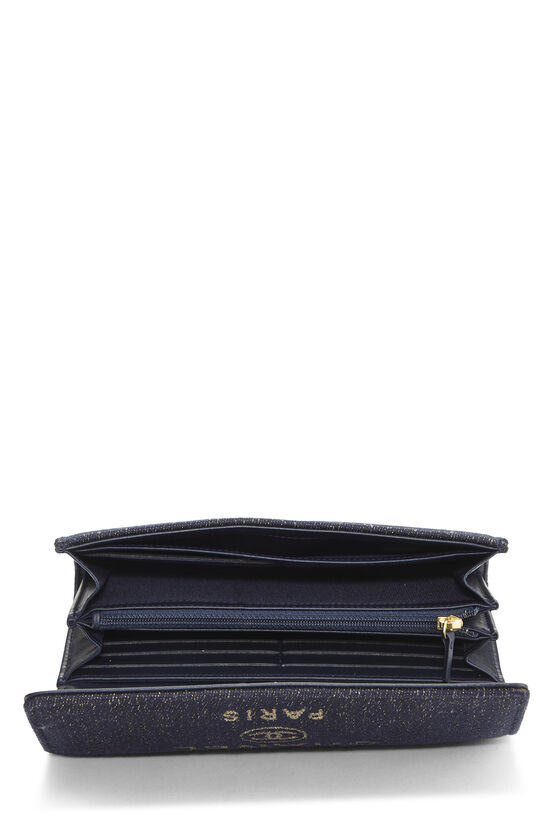 Navy Canvas Deauville Wallet, , large image number 3