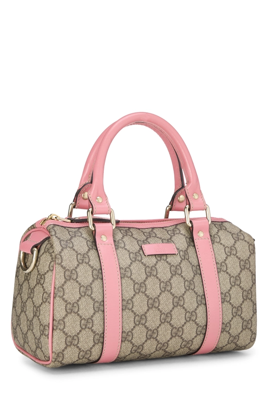 Pink Original GG Supreme Canvas Joy Boston Handbag Small, , large image number 1
