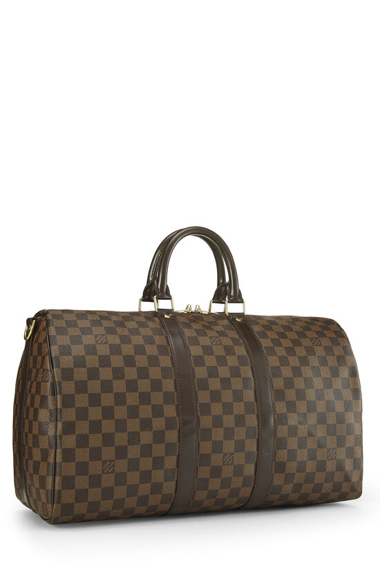 Louis Vuitton Damier Ebene Canvas Keepall 45 Bandouliere Bag