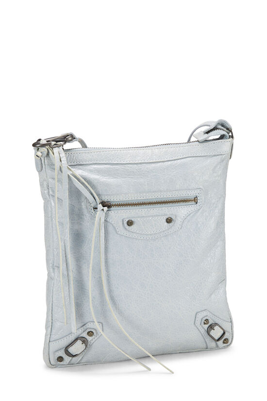 Blue Agneau Classic Flat Crossbody Bag , , large image number 3
