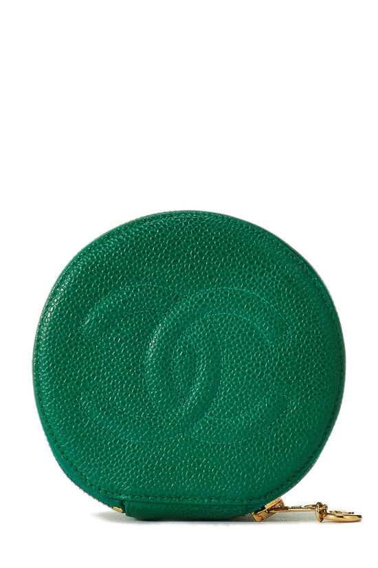 Green Caviar 'CC' Jewelry Case, , large image number 0