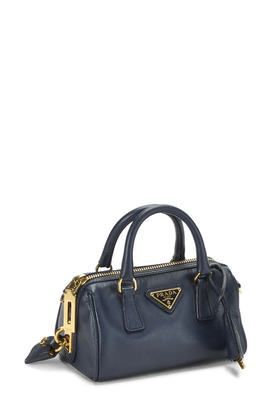 Navy Saffiano Leather Boston Mini, , large image number 1