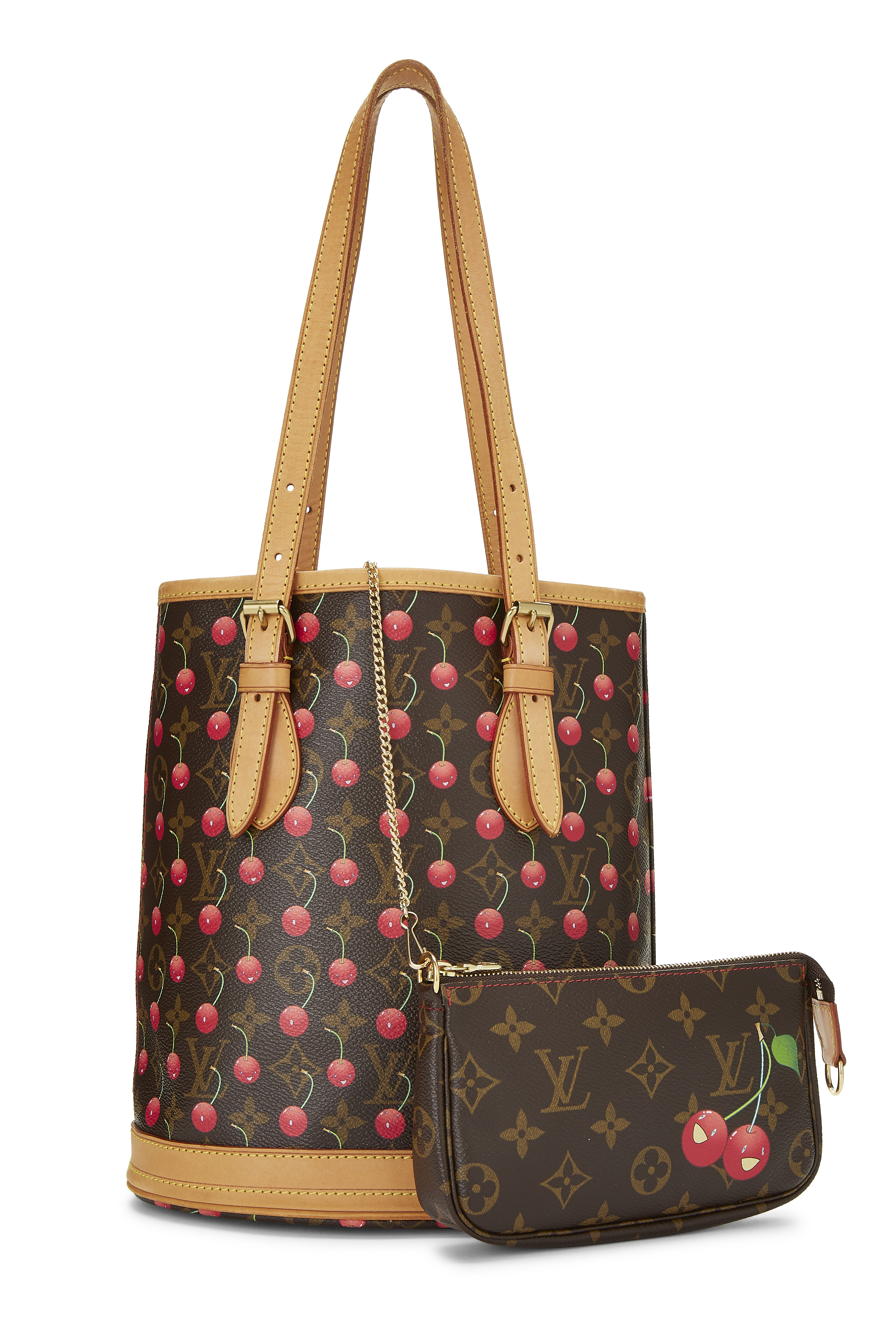 Louis Vuitton Takashi Murakami x Louis Vuitton Monogram Cerises Bucket  Petite - What Goes Around Comes Around
