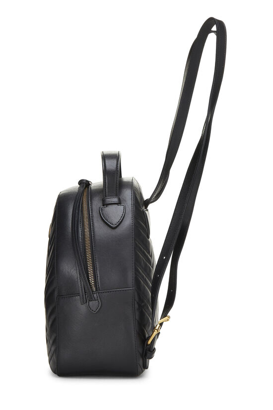 Black Leather GG Marmont Backpack, , large image number 2