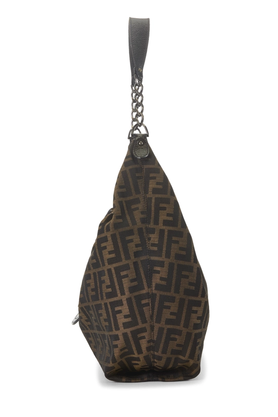 Brown Zucca Canvas Borsa Hobo Bag, , large image number 2