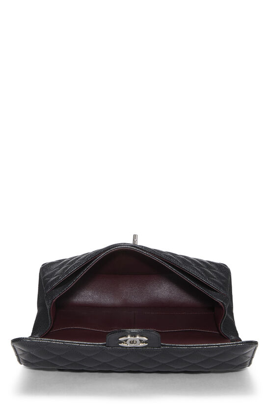 Black Quilted Caviar Classic Double Flap Medium, , large image number 5