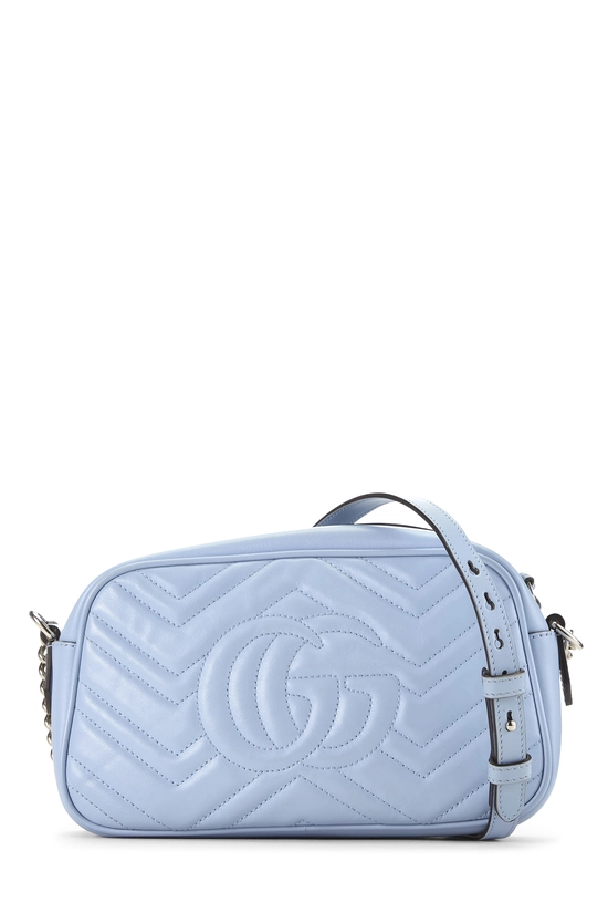 Blue Leather GG Marmont Crossbody Bag Small, , large image number 3