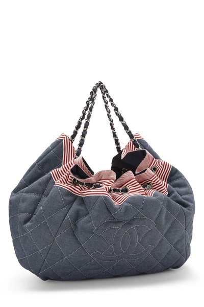 Chanel Navy Denim Coco Cabas Spirit Large — photo 2