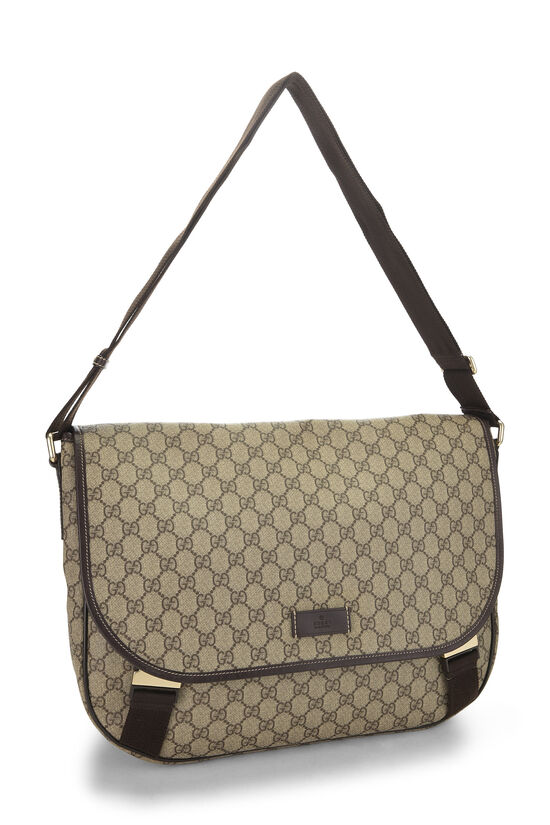 Gucci Original GG Supreme Canvas Flap Messenger Large 