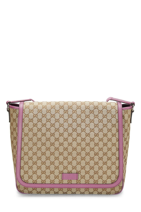 Pink Original GG Canvas Diaper Bag, , large image number 0