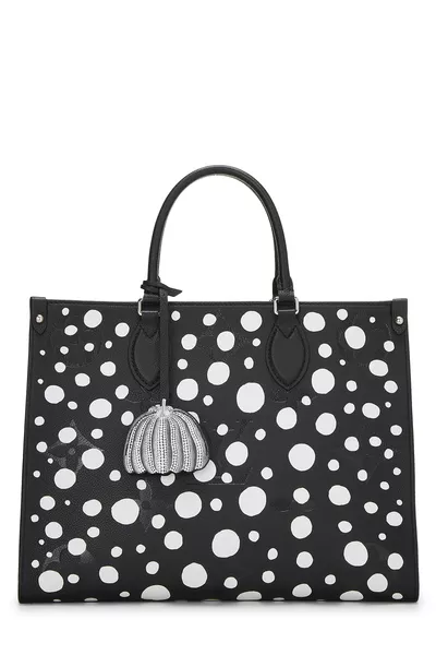 LV x YK Black Empreinte Giant Monogram On The Go MM