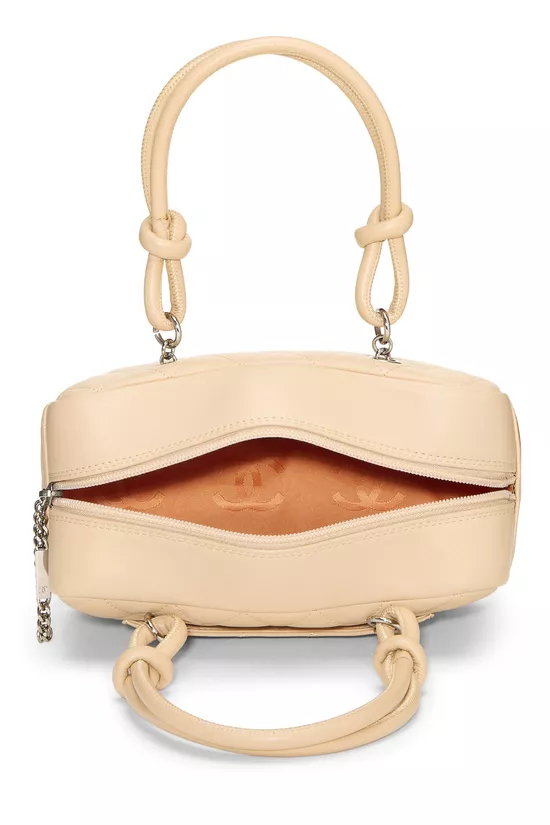 Beige Lambskin Cambon Bowler Mini, , large image number 5