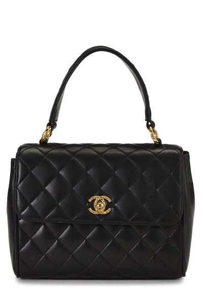 Chanel Black Quilted Lambskin Kelly Small
