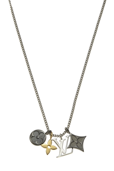 Silver Monogram Instinct Necklace, , large