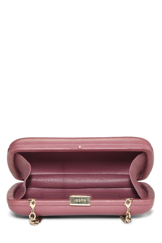 Purple Leather Soho Clutch, , large image number 5