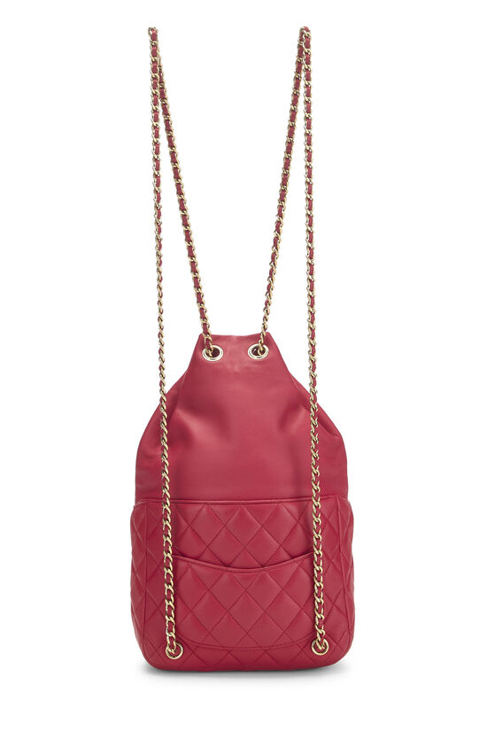 Red Lambskin "Backpack in Seoul" Small, , large image number 3