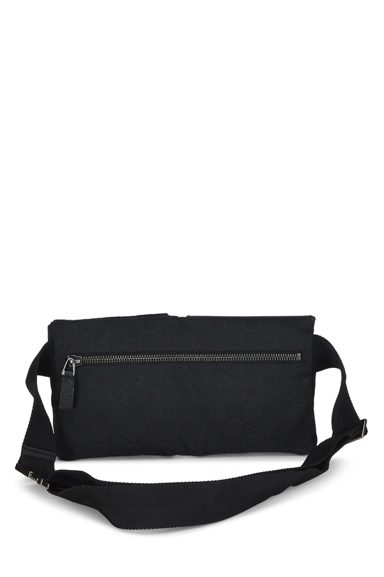 Black GG Canvas Double Pocket Waist Pouch, , large image number 3