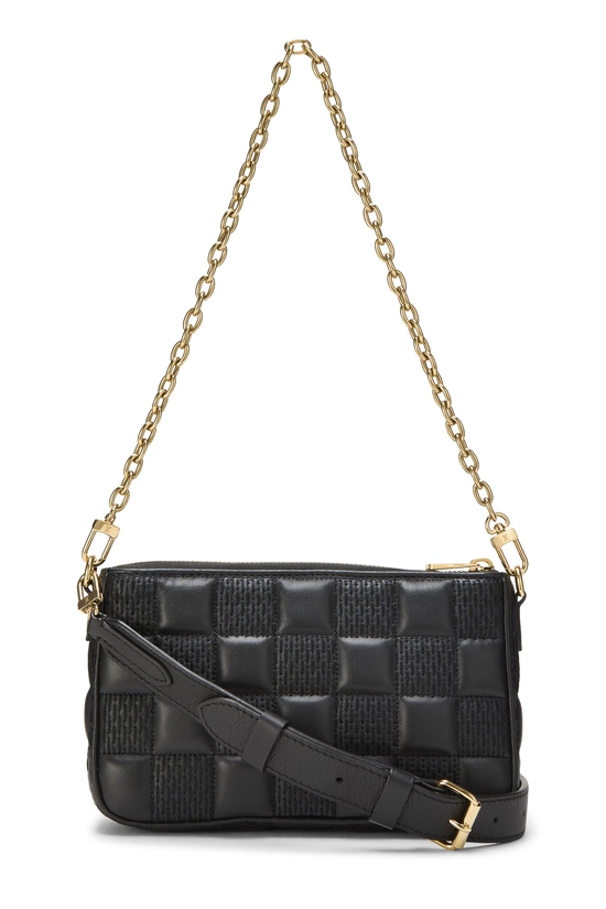Black Damier Quilted Leather Pochette Troca, , large image number 3