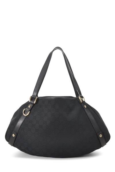 Gucci Black GG Canvas Abbey Tote