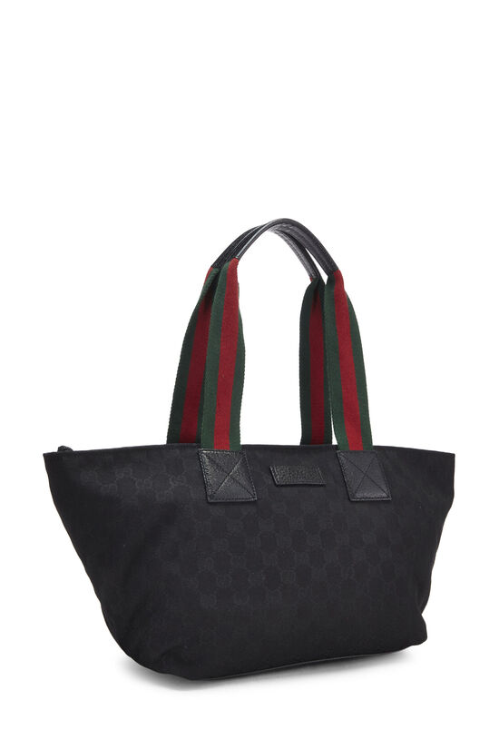 Authentic Gucci Monogram GG Canvas and Leather Tote Green & Black Leather  Italy!
