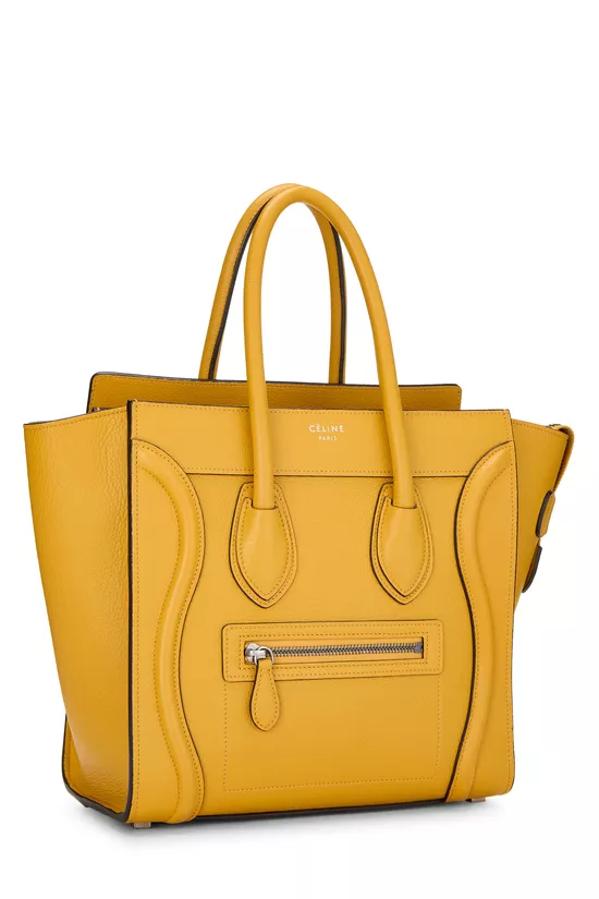 Yellow Drummed Calfskin Luggage Micro, , large image number 1
