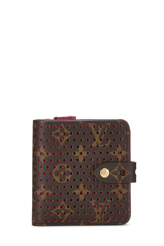 Louis Vuitton Pink Monogram Canvas Perforated Zippy Compact 