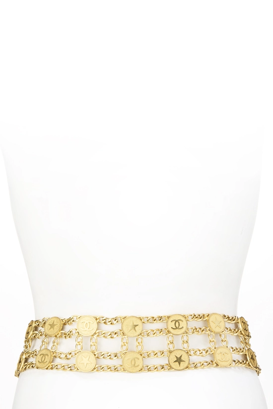 Gold Coin Chain Belt, , large image number 3