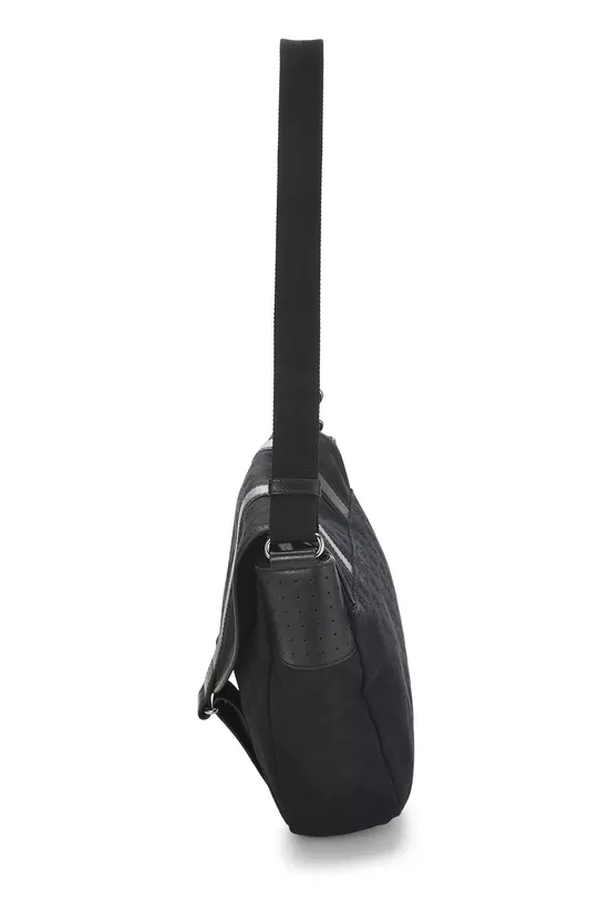Black Original GG Canvas Buckle Flap Messenger, , large image number 2