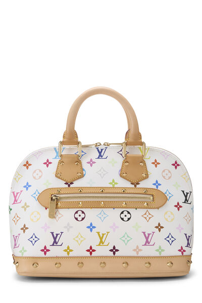 Takashi Murakami x Louis Vuitton White Monogram Multicolore Alma PM