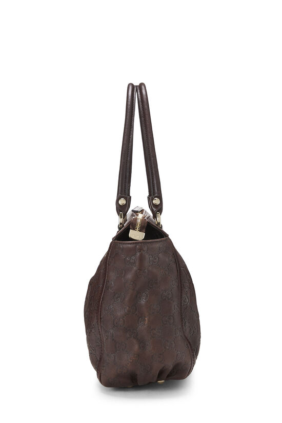 Brown Guccissima D-Ring Abbey Zip Tote, , large image number 2