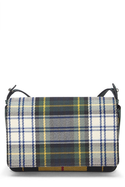 Beige Haymarket Check Coated Canvas Crossbody