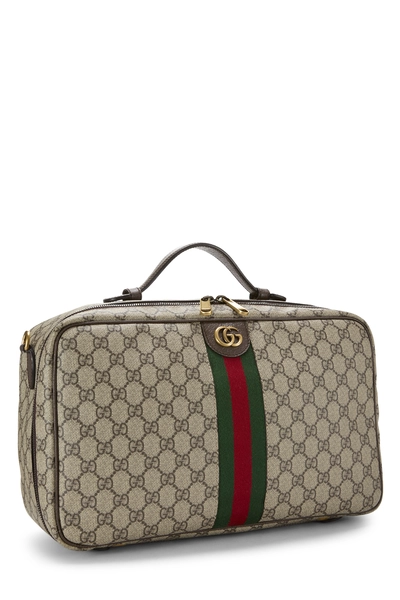 Gucci Brown Coated Canvas Savoy Shoe Case — photo 2