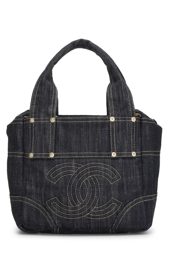 Blue 'CC' Denim Handbag, , large image number 0