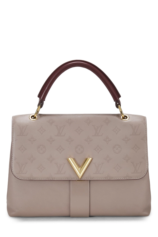 Beige Calfskin Leather Very Top Handle Bag, , large image number 0