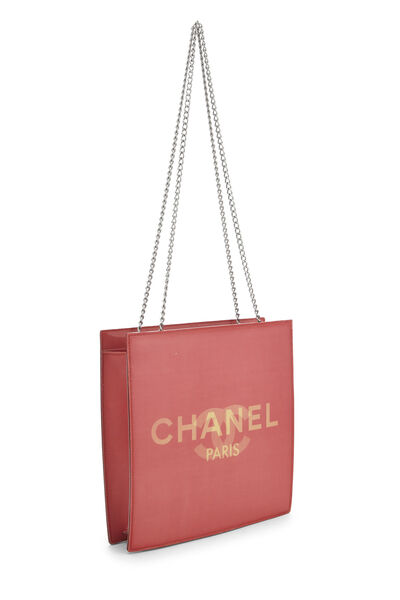 Red Vinyl Hologram Tote Mini, , large