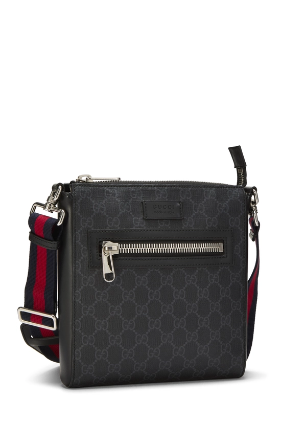Black GG Supreme Canvas Double Zip Messenger, , large image number 1