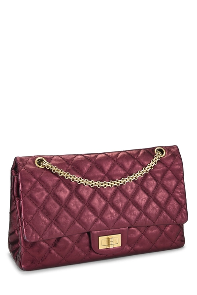 Burgundy Metallic Leather 2.55 Reissue Flap 227, , large