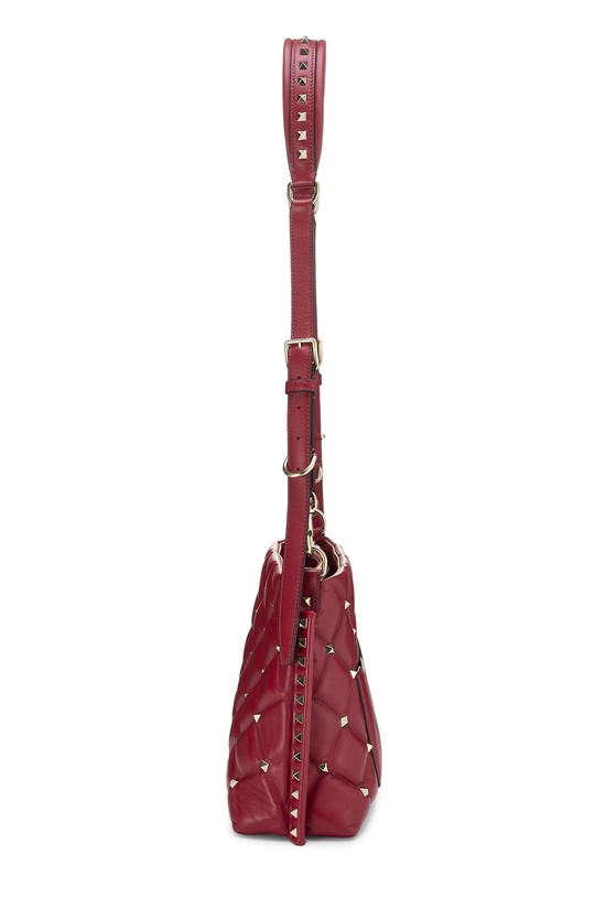 Red Leather Candystud Shoulder Bag Medium, , large image number 2