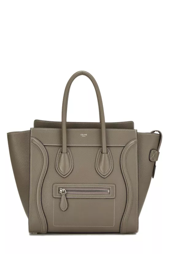 Grey Drummed Calfskin Luggage Micro, , large image number 0